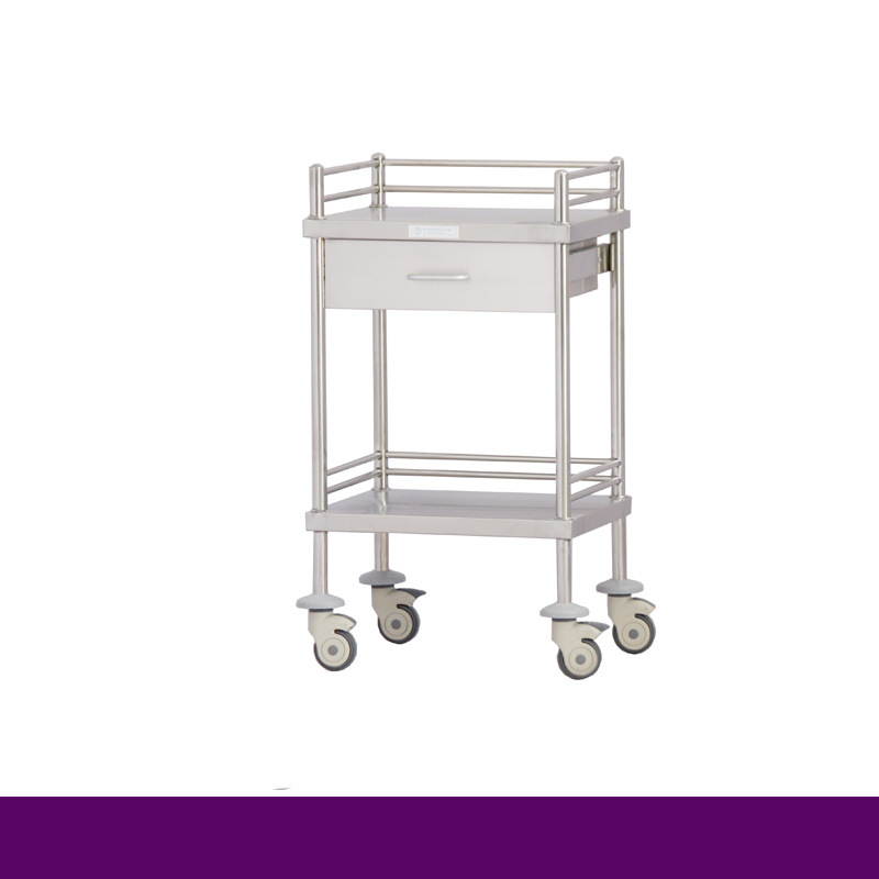 Carro de instrumentos de acero inoxidable para hospitales