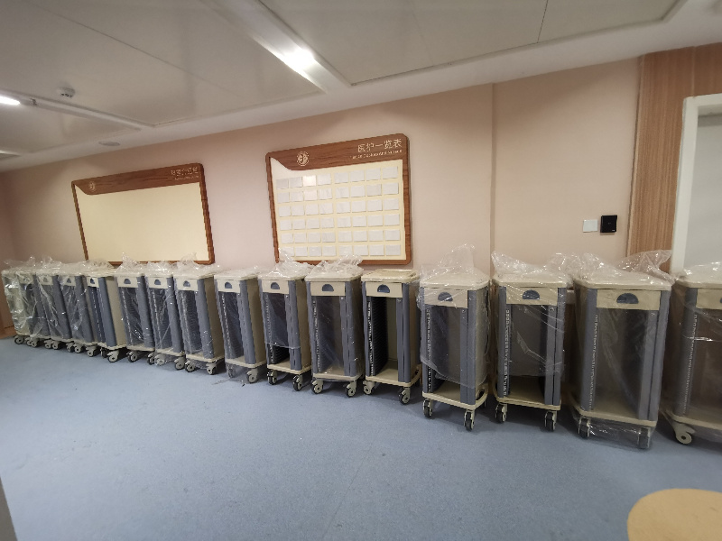 Carro de tratamiento de material ABS para muebles de hospital para hospital